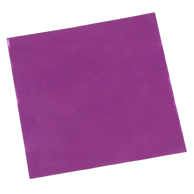 Purple Милые 100 шт сладости Конфета посылка фольга бумага фольга для шоколада на палочке обертки квадратные(золото - Цвет: Purple