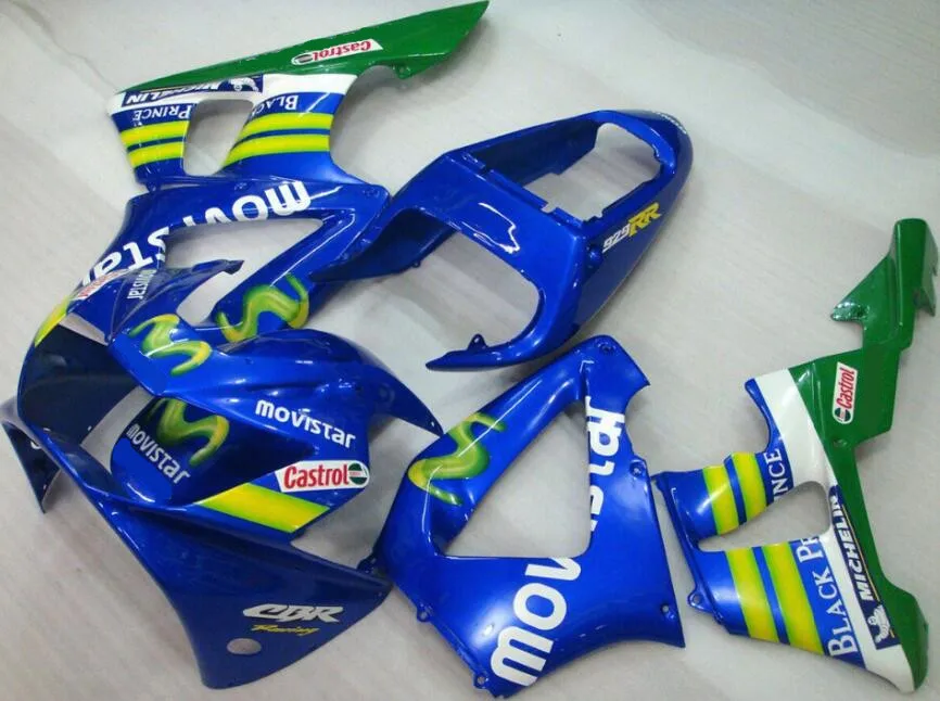 

New ABS motorcycle fairings kit for HONDA CBR 929RR 2000 2001 CBR929RR 00 01 CBR 900RR fairings parts Custom blue movistar