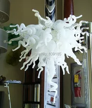 

Free Shipping Wedding Decor Chandeliers White clear Color Hand Blown Glass Chandelier Lighting led lights