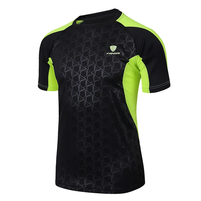 Men's Soccer Jersey Quick Dry Fitness Running T shirts Men Solid Short Sleeve Gym Sport Top Clothing Men's Sportswear workout