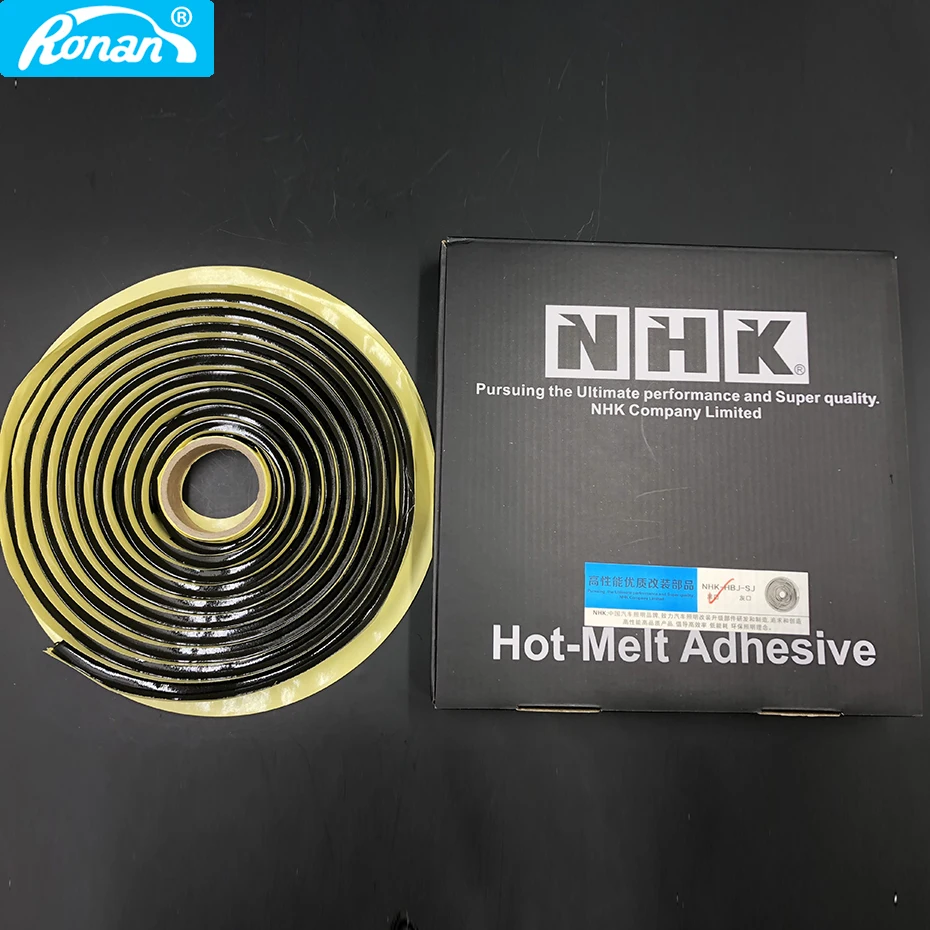 

RONAN 5mm*3.5M Black NHK Snake Synthetic Rubber Glue Auto Headlight Headlamp Retrofit Speaker Windscreen Adhesive Sealant