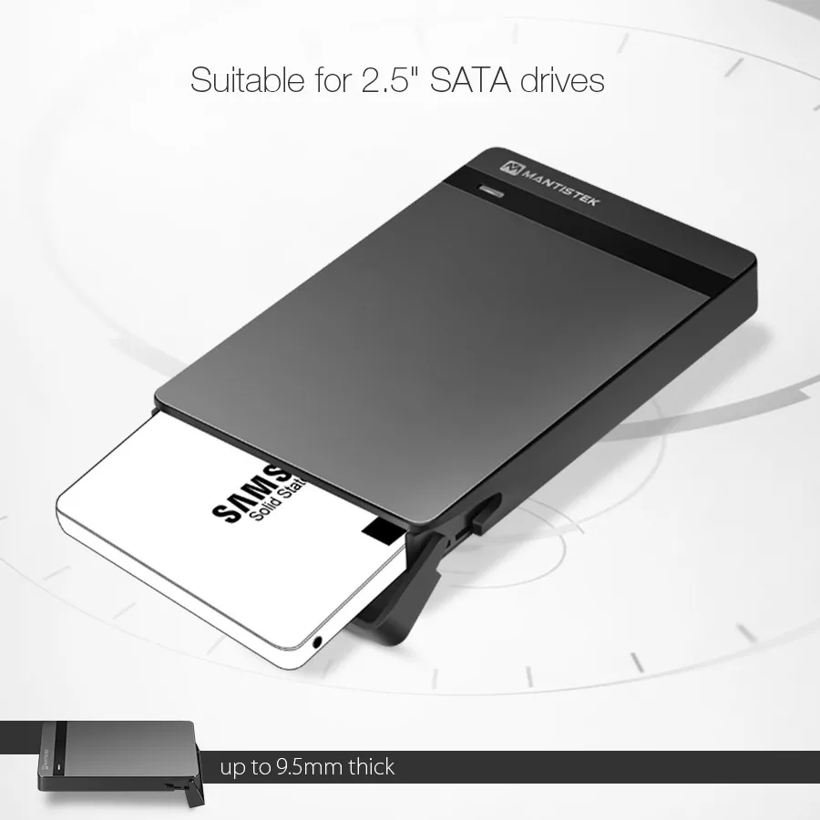 MantisTek бренд Mbox 2,5 HDD корпус 2,5 SATA III USB 3,0 SSD корпус внешний HDD Чехол Поддержка UASP для Mac Win системы