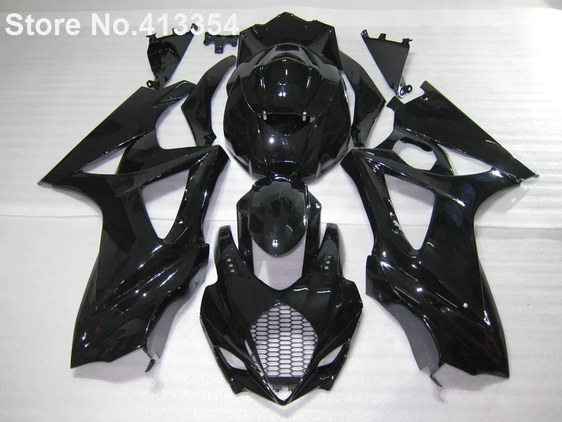 

Bodywork fairing kit for Suzuki GSXR 1000 07 08 glossy black fairings set GSXR1000 2007 2008 RY18