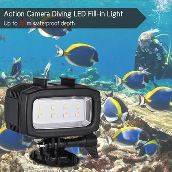 

Action Camera Diving LED Fill-in Light Lamp 600LM 3 Lighting 30m Waterproof for GoPro Hero for SJCAM Xiaomi Yi Sports Cameras