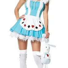 DHL ML5093 милая девочка в стране чудес сексуальный дворцовый сказочный костюм Взрослый Косплей Костюм Девушки Вечерние платья