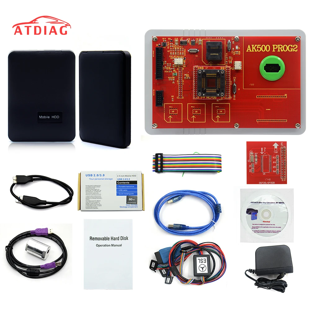 

2019 Newest AK500 Pro full Set AK 500 Key Programmer AK500 SKC Main Unit for Mercedes for Benz AK500 Free Shipping