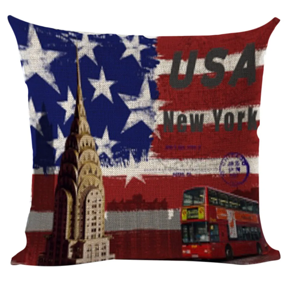 Американский флаг декоративные наволочки Винтаж подушка в стиле ретро чехол обложке Подушка Чехол s для дивана домашний декор