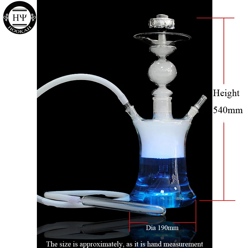 Top Quality Led Art Hookah Boss Glass Smoking Narguile Nargile Chicha Shisha Bowl Fruit Huka Tuyau