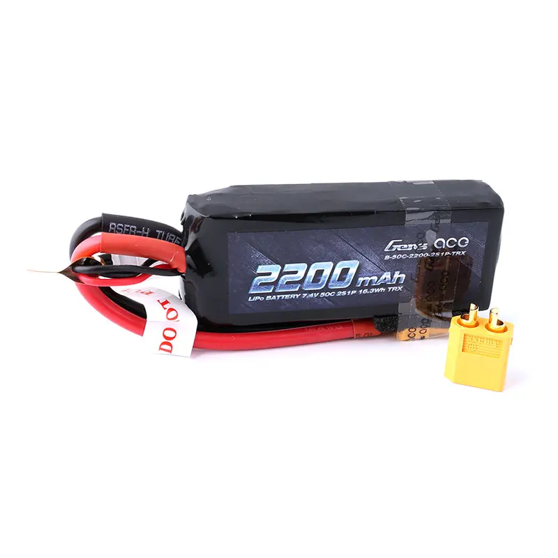 Литий полимерная батарея Gens ace 7 4 В 2200 мА · ч для всех автомобилей Traxxas 25C с разъемом
