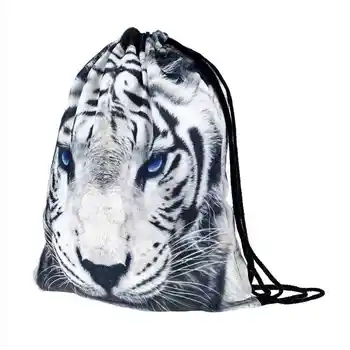 

DCOS-Pattern Drawstring Bag Cute Backpack Gift Polyester School Rucksack