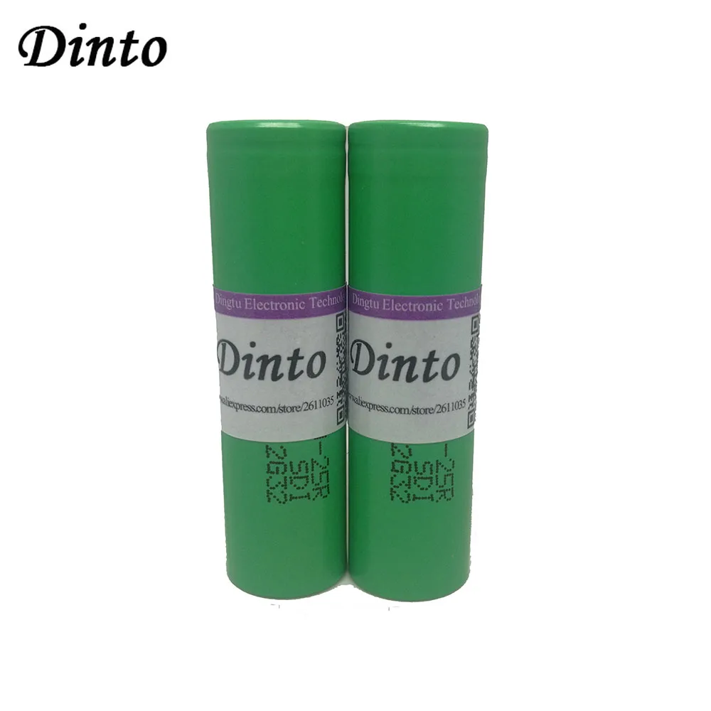 

Dinto New 2pcs/lot 3.6V 2500mAh 18650 Battery INR18650 25R for Samsung Li-ion Rechargeable Batteries for Electronic Cigarette