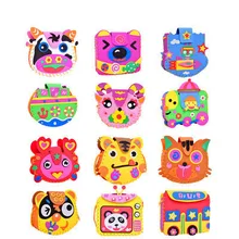 Ручной работы EVA DIY сумки милый мультфильм ремесла шитье животных головоломки рюкзаки игрушки для детей творческое Обучение Образование