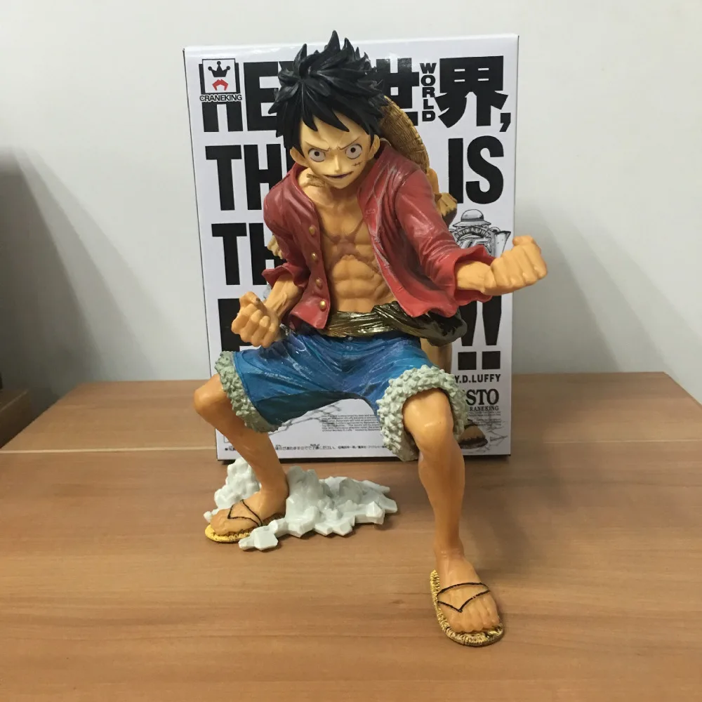 Cena 19cm One Piece Monkey D Luffy Anime kolekcjonerska figurka kolekcja pcv zabawki na prezent na boże narodzenie opakowanie detaliczne