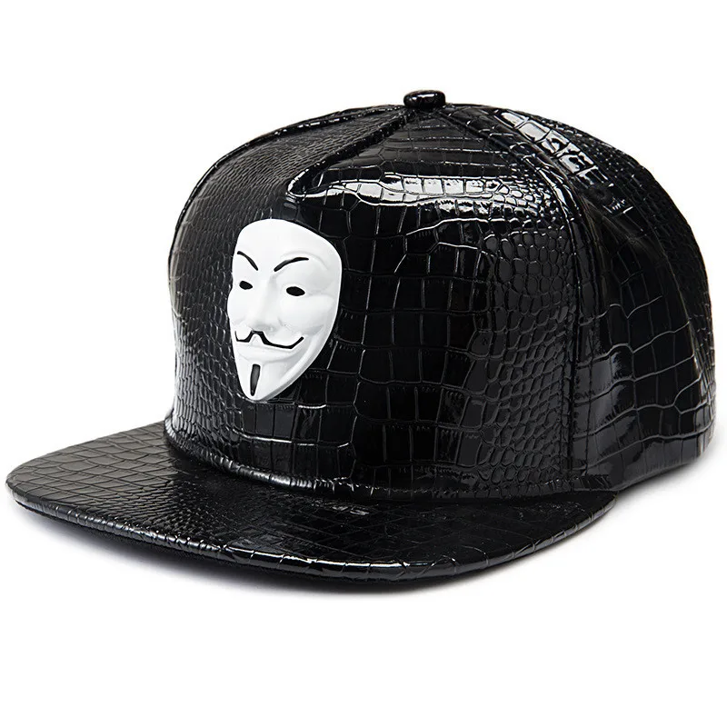 Панк Хип Хоп Snapback шапки V для Vendetta бейсбольные кепки Черные Шляпы прямые полями улица Bboy Рэппер танцор MC DJ Skate Gorras