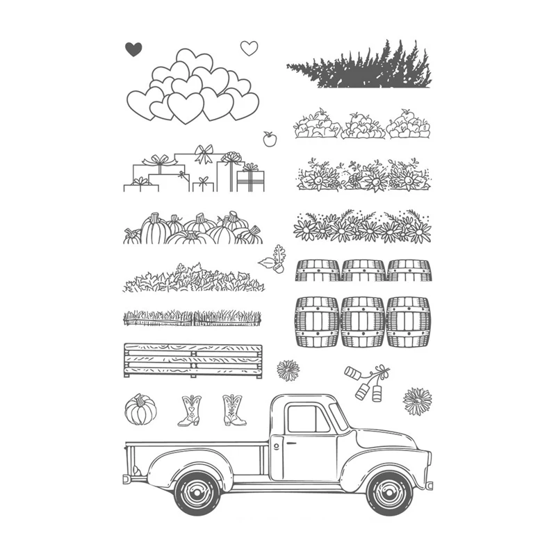 

FXL LITTLE PICKUP Transparent Clear Silicone Stamp/Seal for DIY scrapbooking/photo album Decorative clear stamp