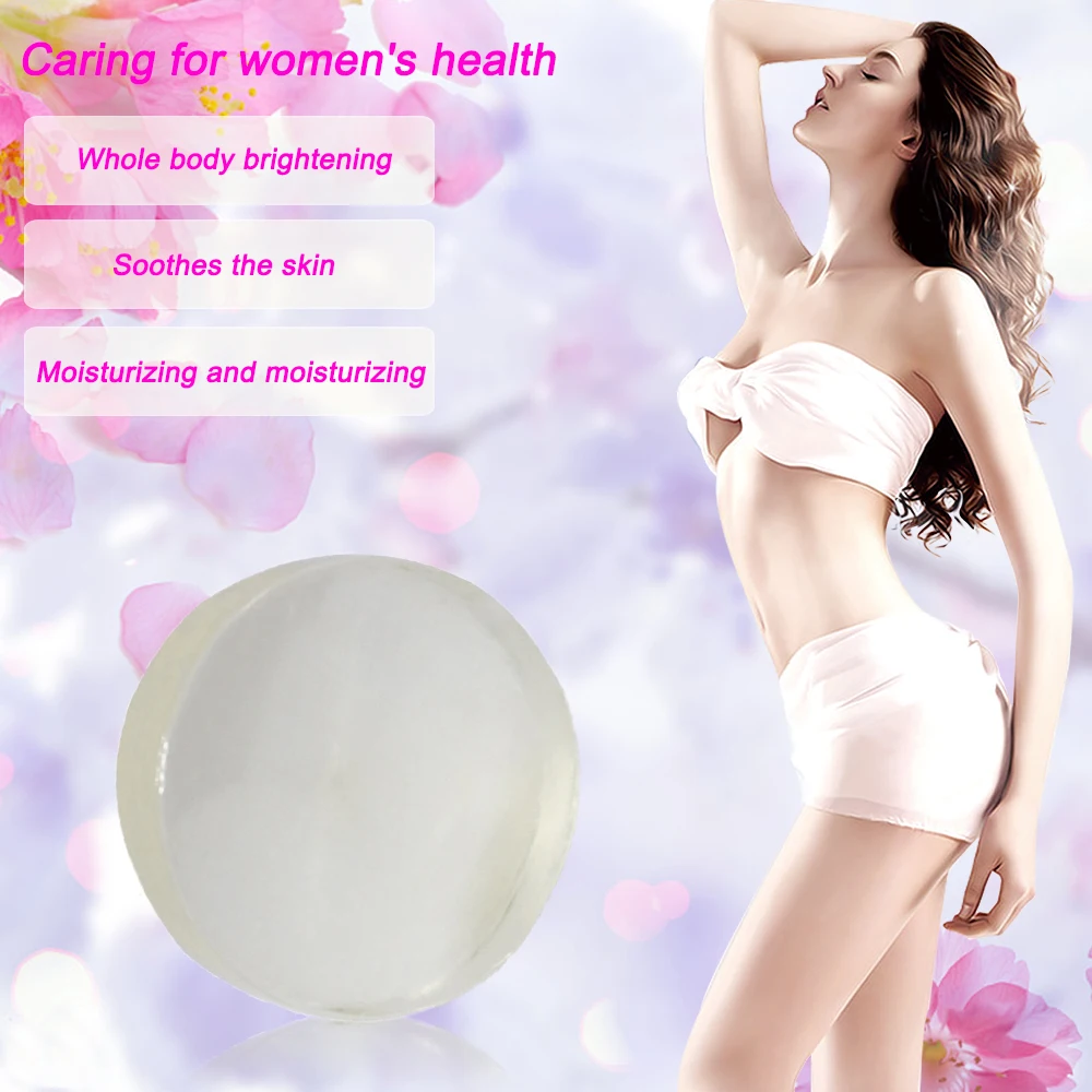 

1PCs 50g Natural Transparent Whitening Soap Active Enzyme Extract Crystal Organic Handmade Bar Soap Skin Bleach Soap TSLM1