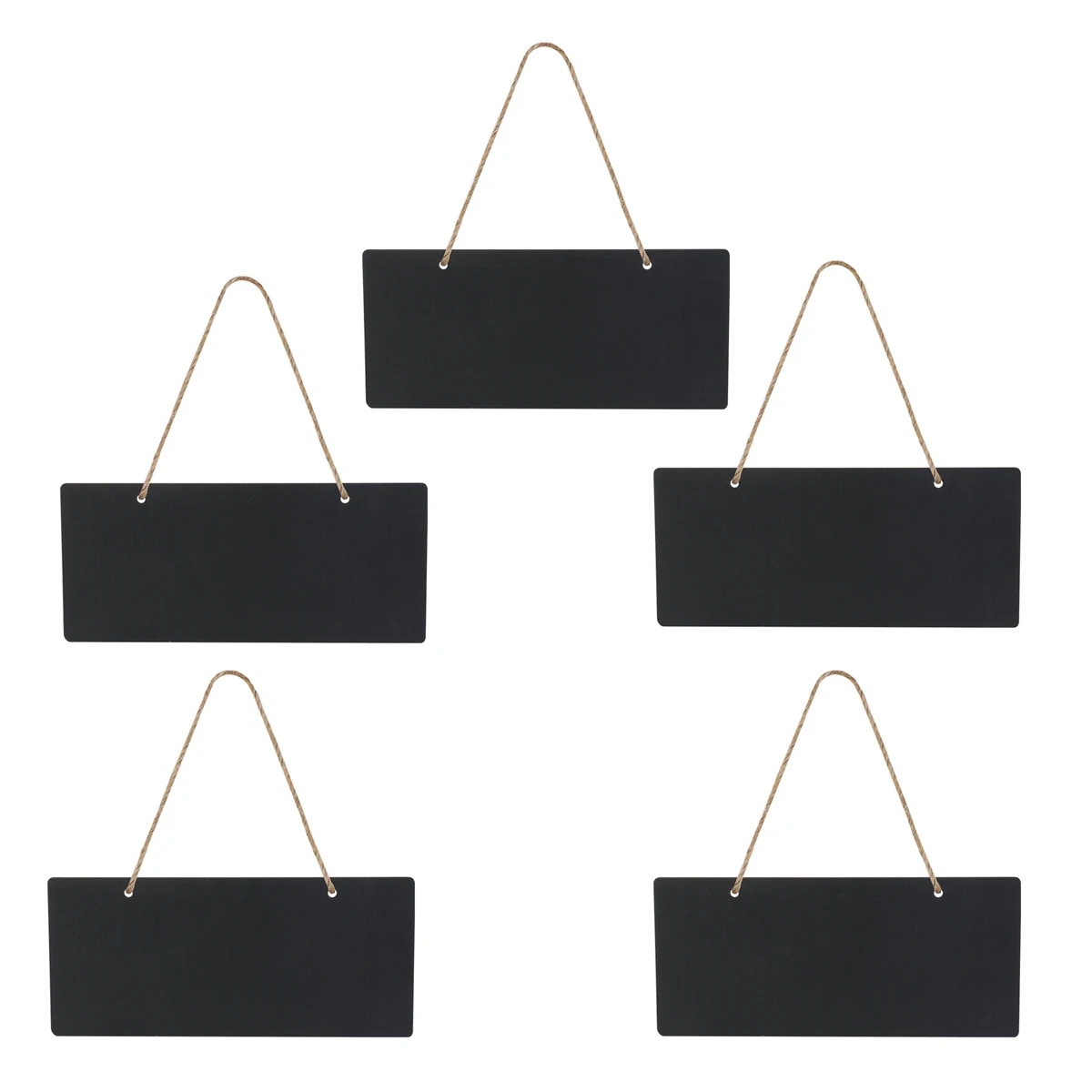 

5pcs Mini Rectangle Chalkboards Double Sided Black Board for Message Board Signs