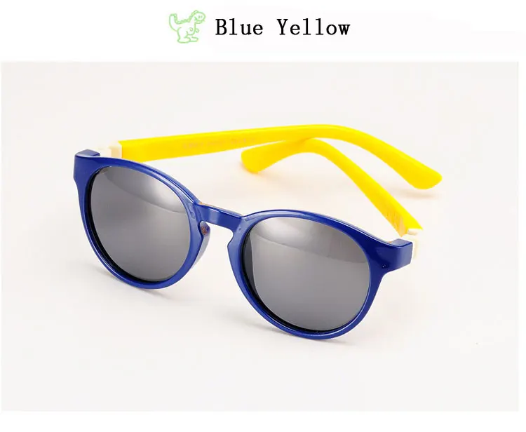 Ralferty TAC гибкие очки детские для девочек и мальчиков поляризованные солнцезащитные очки против УФ солнцезащитные защитные очки спортивные очки Oculos 850 - Цвет линз: Blue Yellow
