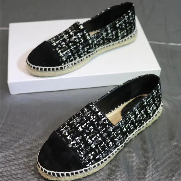 

Espadriles Flat Shoes Women Fall Loafers Women Weave Sapato Feminino Slip On Ladies Shoes Round Toe Women Shoes Zapatos De Mujer