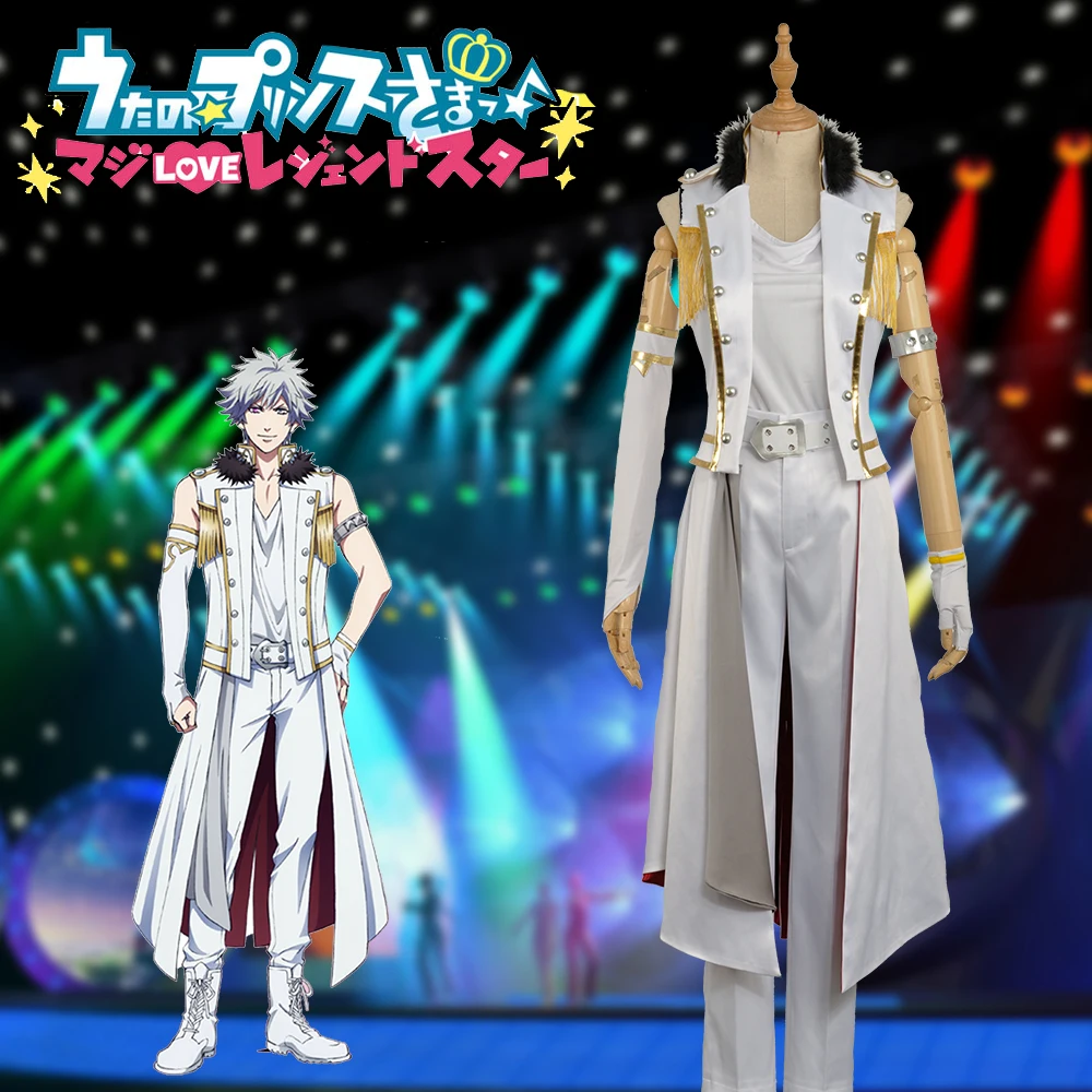 

Uta No Prince Sama Season 4 Kurosaki Ranmaru Stage Cosplay Costume Custom Adult Men White Uniform Vest Pants Clothing Outfit
