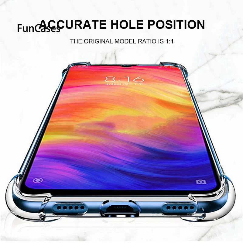 

Shockproof Clear Silicone Case For Xiaomi MI 9 8 6 A2 lite MAX 3 A1 5X 6X Redmi Note 7 6 5 pro 6a s2 4x 5 plus For Xiaomi play