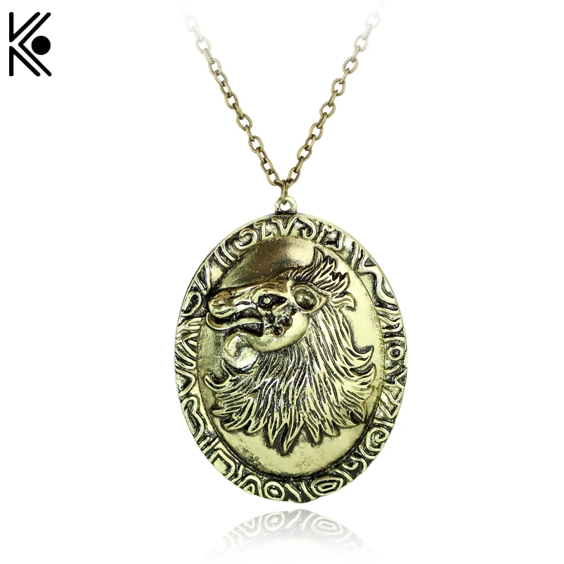 

High quality Game of Thrones Totem Cersei Lannister Queen of Vintage Lion Head Pendant Necklace maxi jewelry free shipping