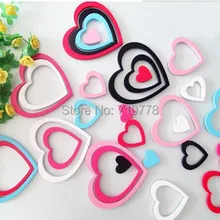 4 комплекта 3D Сердце трехмерные наклейки на стену ТВ для украшения дома любовь сердце