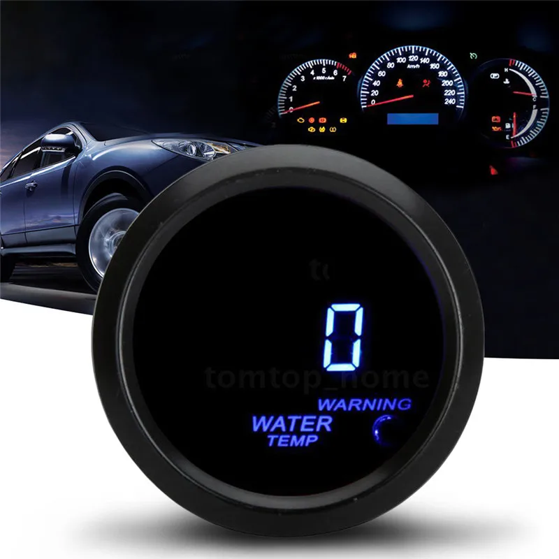 

52mm 2" Digital LED High Accuracy Convenient Portable Unversal Auto Car Water Temp Gauge Temperature Meter With Sensor#289976