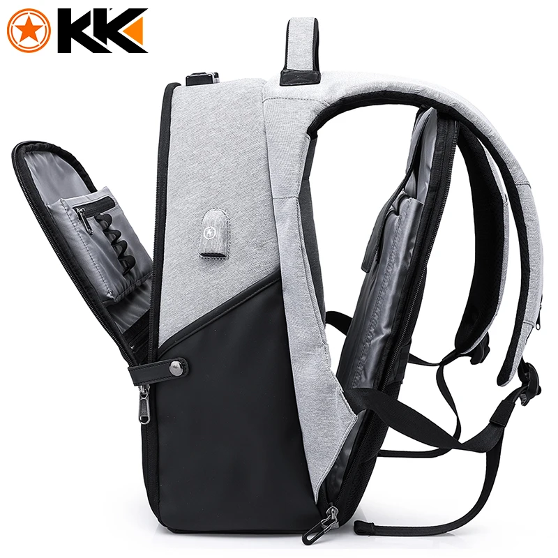 KAKA Fashion Function Men Backpack for Laptop Bag 15.6″ Large Capacity USB Recharging Computer Anti theft Backpack Male Mochila