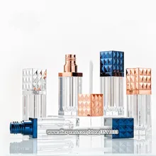 30 шт. 50 шт. квадратный синий пустой косметический блеск для губ трубка розового золота жидкая помада бутылка для многоразового использования Серебряный канифольный лак для губ контейнер