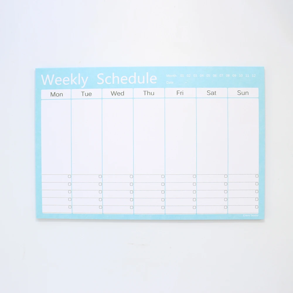 weekly planner green Domikee милый классический школьный ежедневный Еженедельный ежемесячный стол блокнот-планировщик канцелярские принадлежности, хороший студенческий Органайзер времени блокнот, A5A4 - Цвет: weekly planner green