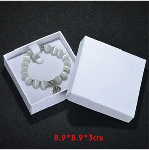 Высокое качество квадратные белые черные бумажные коробки для ювелирных изделий кольцо, ожерелье, серьги упаковка ювелирных изделий коробки принимаются(индивидуальный логотип - Цвет: 04