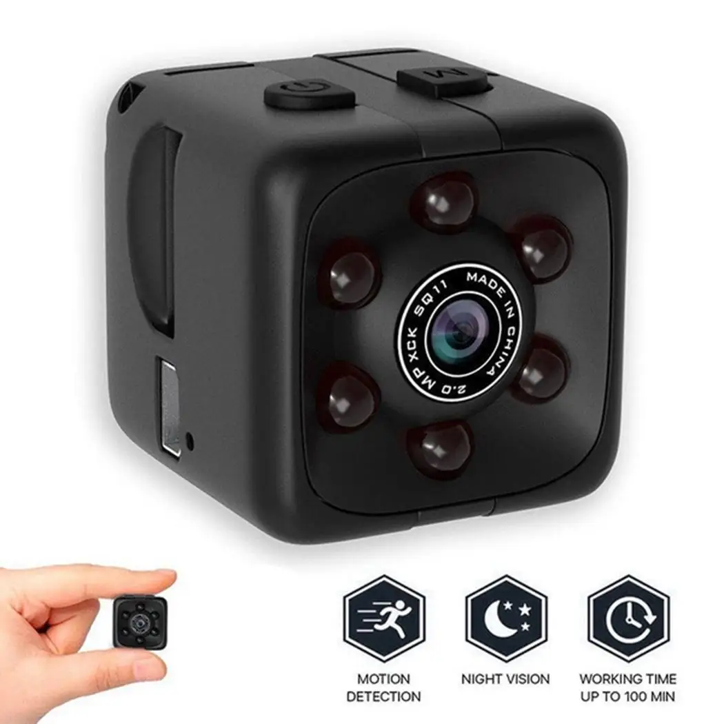 

SQ11 Black HD Photograph Night Vision Mini Micro HD Camera Dice Video USB DVR Recording Sport LINUX Camera 1280 x 960 JPG