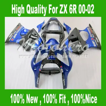 

MTHNINJA ZX 6R 2000 2002 Blue black fairings For KAWASAKI ZX-6R 00-02 ZX 6R 00 01 02 ZZR600 motorcycle Fairing kits Free custom