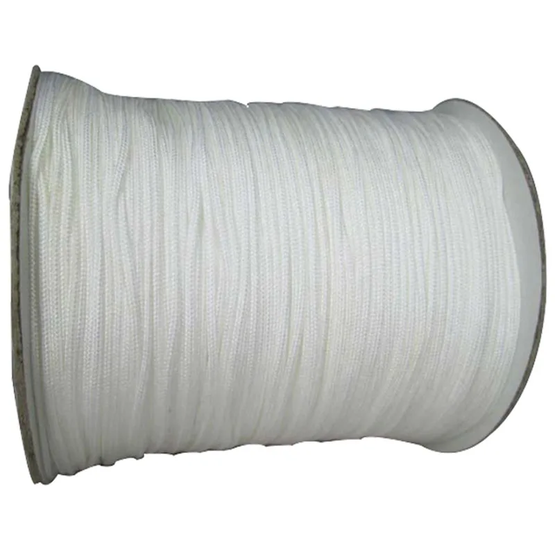 

1mm White Nylon Cord Rattail Stain Braid Cord Macrame Rope Shamballa Bracelet Beading Cords String Accessories 350m/Roll