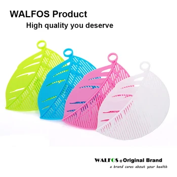 WALFOS 1Pc Leaf Shaped  Rice Wash Gadget  Noodles Spaghetti Beans Colanders Kitchen Fruit & Vegetable Cleaning Tool