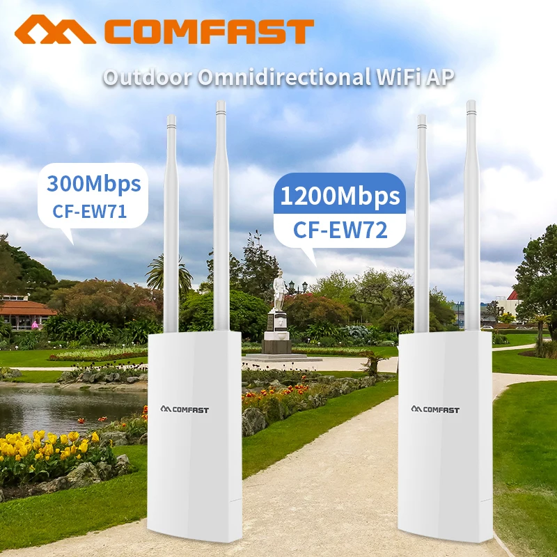

Outdoor wireless AP 300-1200Mbps Dual-Band 2.4G/5G Omnidirect Antenna Extender Wireless WiFi Signal Access Point Antenna base AP