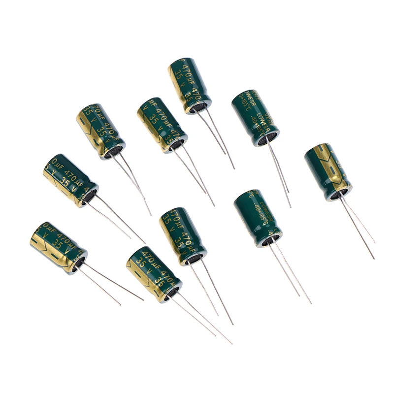 10PCS/5PCS Electrolytic Capacitors NEW 470UF 35V 10x16mm 105C Radial High-frequency Low Resistance Electrolytic Capacitor
