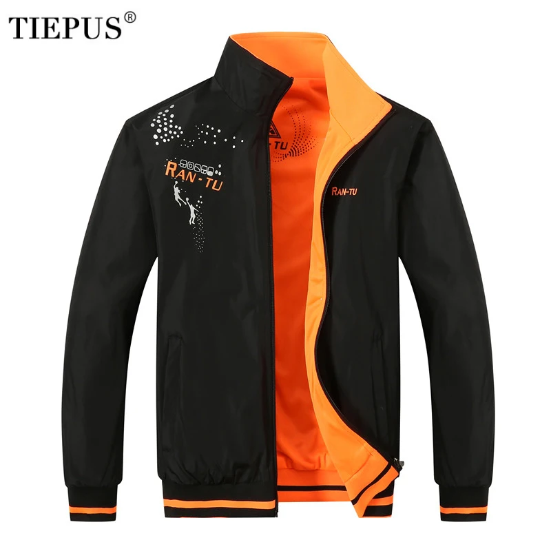 TIEPUS brand spring and autumn new jacket men's stand collar double ...