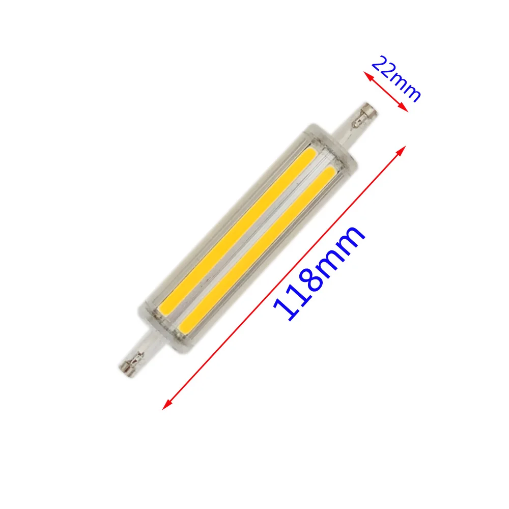 

dimmable led r7s 118mm 10W r7s led dimmable Instead of halogen lamp Energy saving 22mm diameter colleges universities powerful