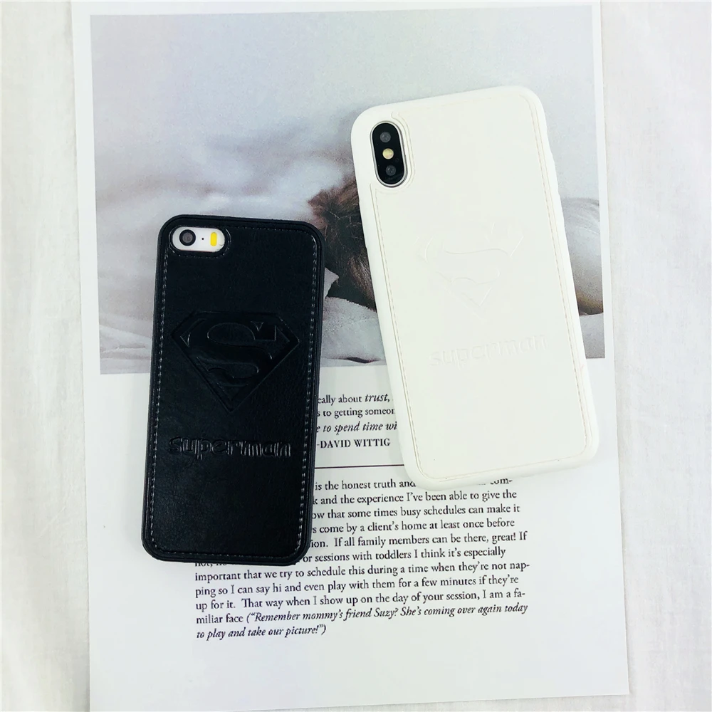 Cases For iphone X Hot DC Movie Cartoon Superman Sign Phone Case 10 Comfortable Leather Soft Silicone Back Cover Capa |