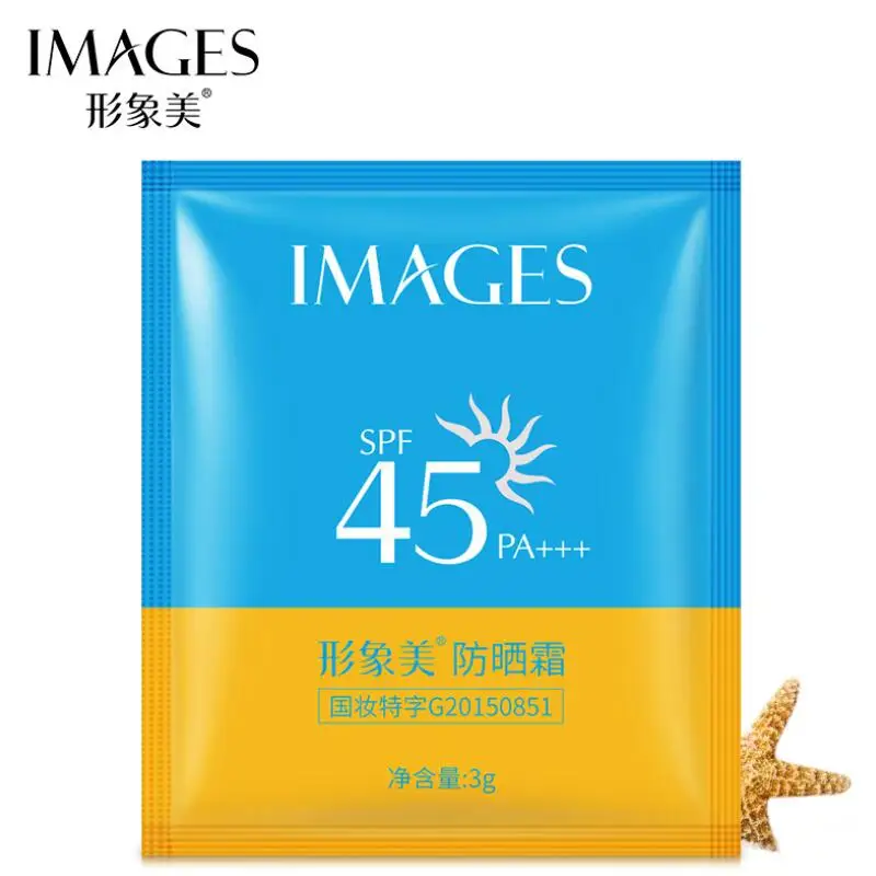 

Images Sunscreen Cream SPF45+ Isolation UV Sunblock Body Sunscreen Concealer Water Resistant Oil Control