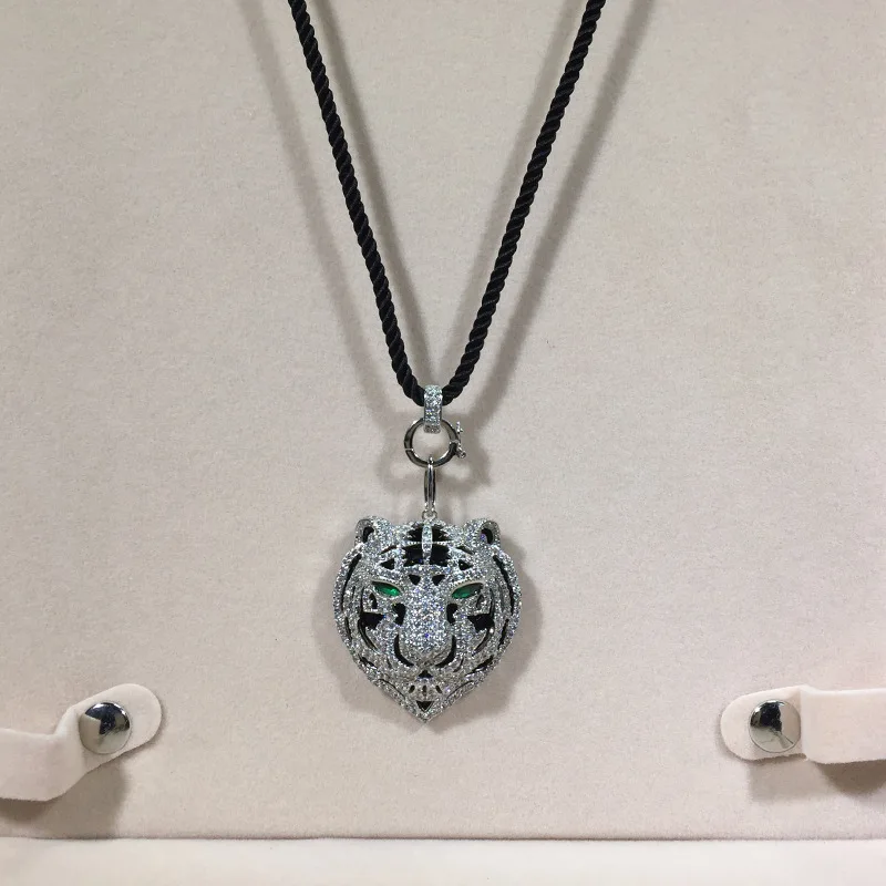 Silver panther Necklaces Pendants For Women luxury brand jewelry