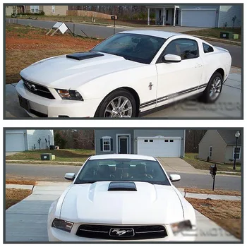 

1 PC Funny Car Stickers Engine Hood Air Vent Louvers For 15-18 Ford Mustang Car Styling Exterior Wind Net Refitting Accessory