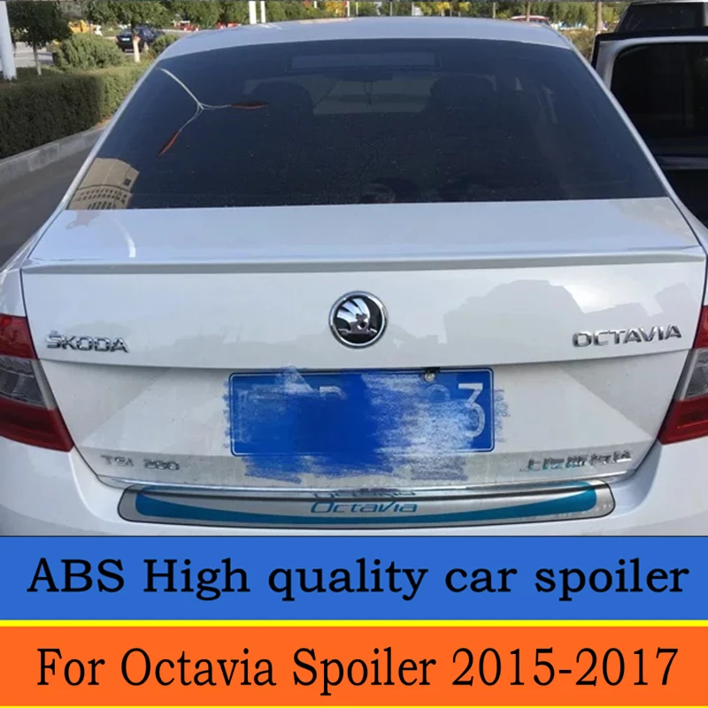 Для Octavia спойлер Высокое качество ABS Материал Автомобиля Заднее Крыло праймер цвет задний спойлер для Skoda Octavia спойлер 2015-2017