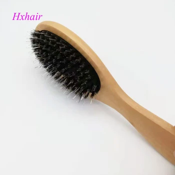 

Wholesale - 10pcs No.9 Wooden handle Bristle Mane Brush Hair brush / Professional Anti-Static Comb / Plastic Handle Brush