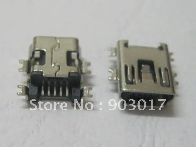 1000 шт. Mini 5Pin USB гнездовой разъем SMT тонущие пластины Новый горячая распродажа
