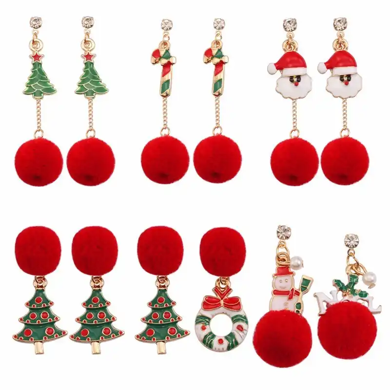 christmas stud earrings