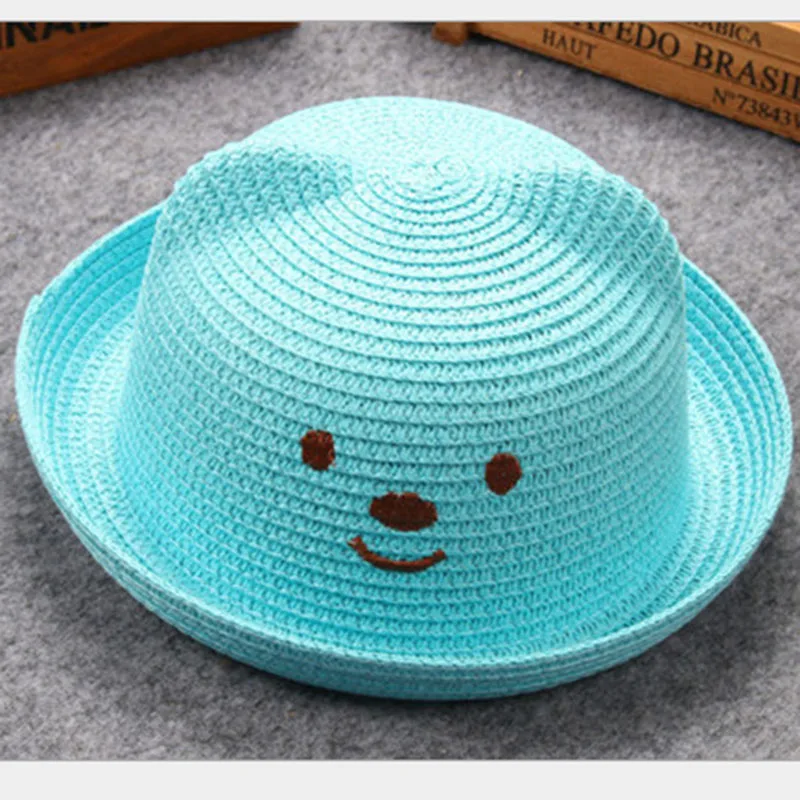 Весенне-летняя детская пляжная шляпа с кошачьими ушками и медведями для маленьких мальчиков и девочек, lm13 - Цвет: 7