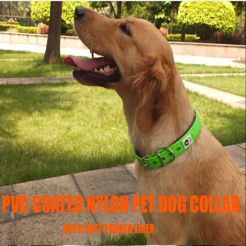 

NIMBLE Pets Dog Collars Padded Adjustable PVC Collar Easy To Clean Waterproof Training Necklace For Small Large Dogs Collar